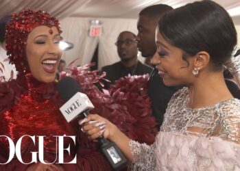 Cardi B on Her Ruby Nipples and Feminism-Inspired Dress | Met Gala 2019 With Liza Koshy | Vogue