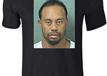 Pop Threads Golf Goat Celebrity Mugshot Sports Funny Black 2XL Graphic Tee T-Shirt for Men