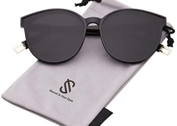 SOJOS Fashion Round Sunglasses for Women Men Oversized Vintage Shades SJ2057