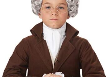 Child Colonial Peruke Wig Standard Ivory