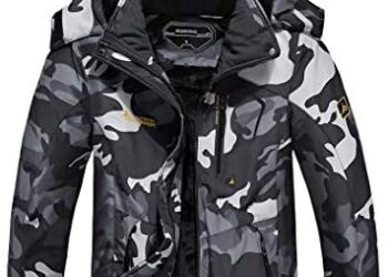 MOERDENG Men’s Waterproof Ski Jacket Warm Winter Snow Coat Mountain Windbreaker Hooded Raincoat Snowboarding Jackets