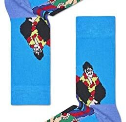 Happy Socks for Men and Women, 1 Pair | Colorful, Fun, Unique, Music & Song Themed Printed Patterns | Premium Cotton Sock