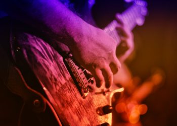 person playing string instruments