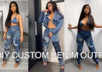 HOW TO: DIY JEAN OUTFIT | DOLCE & CARDI B INSPIRED| DIY CLOTHING