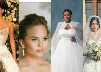 Ten celebrities wedding dresses