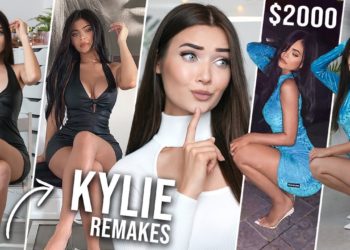 TRYING ON KYLIE JENNER DRESS REMAKES!
