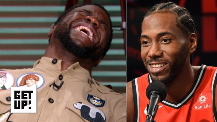 Kevin Hart Reacts To Kawhi Leonard S Laugh Get Up Celebrity Kevin Hart Reacts To Kawhi Leonard S Laugh Get Up Celebrity