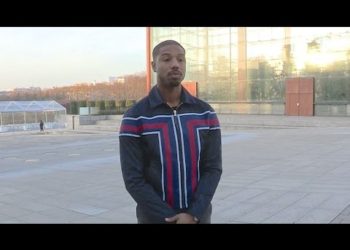 Michael B Jordan at Louis Vuitton Fashion Show in Paris