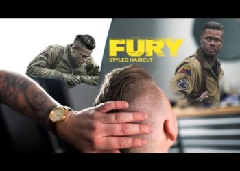 'FURY' Barber Styled Haircut | Brad Pitt