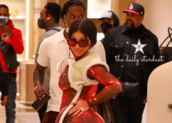 Offset and wife Cardi B shop and playfully pose for the camera in a fabulous see through outfit 📸