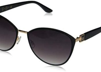 Jessica Simpson Women’s J5329 Metal Enamel Cat-Eye Sunglasses with 100% UV Protection, 60 mm