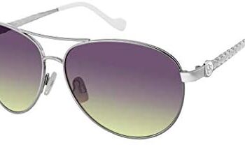 Jessica Simpson Women’s J5702 Metal Aviator Sunglasses with 100% UV Protection, 60 mm