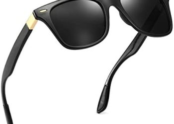 Polarized Sunglasses For Men Women Retro TR90 Frame Square Shades Vintage Classic Sun Glasses