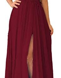 Miao Duo Women’s Lace Appliques Prom Dresses Long with Slit Cold Shoulder Formal Party Gown MDPM66