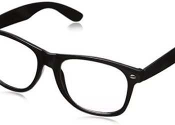 CLEAR LENS 80’s Style Vintage Style Black Frame Sunglasses