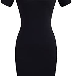 HOMEYEE Women’s Celebrity Turn Down Collar Business Bodycon Dresses