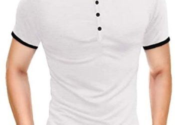 KUYIGO Mens Short Sleeve Henleys T-Shirts Buttons Placket Plain Summer Cotton Shirts