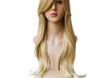 AnotherMe Gorgeous Long Big Wavy Blonde Hair Women Heat Resistant Fiber Wig Cosplay Party