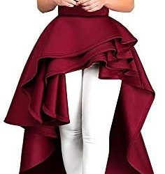 FORUU Women Short Sleeve High Low Peplum Dress Bodycon Casual Party Club Dress