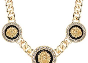 Basketball Wives Love and Hip Hop 18″L Celebrity Inspired Lion Head Chain Link Necklace