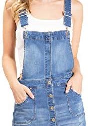 Celebrity Pink Women’s Juniors Stonewash Denim Overall Dress