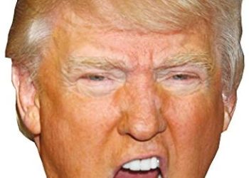 Donald Trump (Shouting) Celebrity Mask, Flat Card Face, Fancy Dress Mask