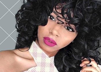 ENTRANCED STYLES Short Curly Kinky Wigs for Black Women Natural Black Bob Wig with Bangs 14 Inch Natural Looking Big Bouncy Fluffy Curly Wig Daily Party Use