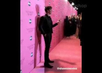 Shawn Mendes performing at Victoria's Secret Fashion show