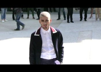 Blond ZAYN MALIK creates CHAOS at Valentino Fashion Show in Paris