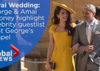Royal Wedding: George and Amal Clooney arrive at chapel