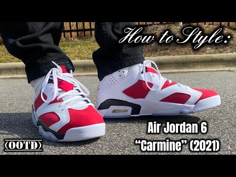 retro 6 carmine outfit