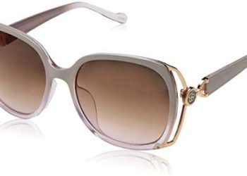Jessica Simpson Women’s J5686 Vented Square Sunglasses with Iconic JS Enamel Logo Temple & 100% UV Protection, 60 mm