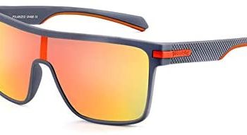 Karsaer Flat Top TR90 Polarized Sports Men Sunglasses Vintage Square Cycling Running Fishing Golf Hiking Sports Glasses