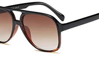 Vintage Retro 70s Sunglasses for Women Classic Large Squared Aviator Frame