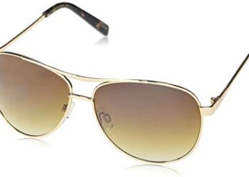 Jessica Simpson Women’s J106 Stylish Iconic UV Protective Metal Aviator Sunglasses | Wear All-Year | Glam Gift for Women, 59 mm