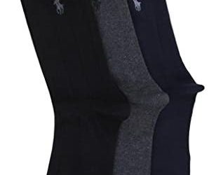 Polo Ralph Lauren Men’s 3 Pack Dress Socks Blue/Gray/Black 10-13