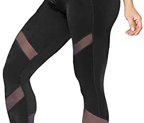 KIWI RATA Women Sports Mesh Trouser Gym Workout Fitness Capris Yoga Pant Legging