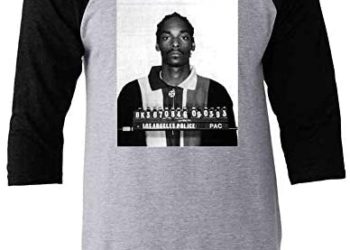 Celebrity Mugshot Apparel Funny Golf Vintage Cool Raglan Baseball Tee Shirt