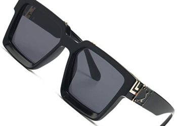 Retro Millionaire Sunglasses Square Metal punk Rock Hip hop Sunglasses men women