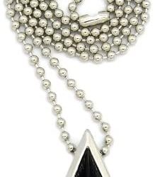NYFASHION101 Celebrity Style Get Lucky Triangle Pendant 3mm 27″ Ball Chain Necklace