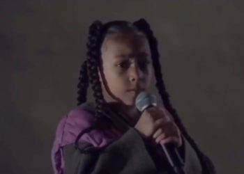 North West performs Original Song At Dad  Kanye West's Yeezy Fasion Show