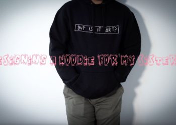 Creating a BILLIE EILISH Style Hoodie For My Sister Out of Thrifted Clothing!