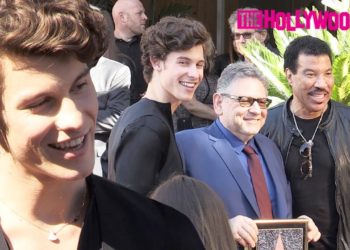 Shawn Mendes Speaks & Signs Autographs With Lionel Richie At Lucian Grainge's Walk Of Fame Ceremony