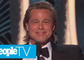 Jennifer Aniston Laughs At Brad Pitt's Golden Globes Joke About His Dating Life | PeopleTV