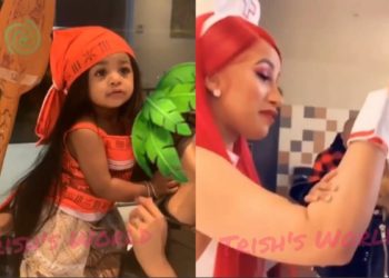 Cardi B & Offset's Daughter Kulture In Halloween Costume & Kulture Not Having Mommy Doing Her Hair