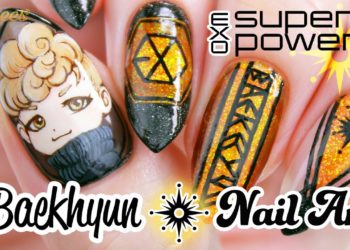 ☆ EXO Super Power Inspired Nail Art – Baekhyun ☆