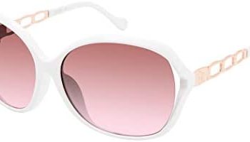 Jessica Simpson Women’s J5827 Glamorous Vented Oval Sunglasses with 100% UV Protection,62 mm