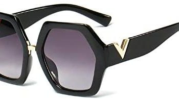 Extra Large Women Sunglasses Geometrical Hexagonal Bold Frame Oversized Glasses