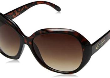 Jessica Simpson Women’s J5662 Over-Sized Oval Sunglasses with 100% UV Protection, 74 mm