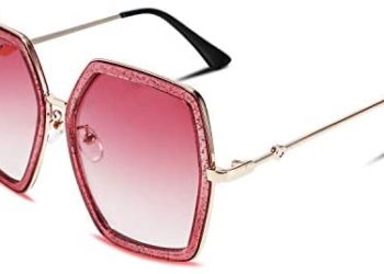 FEISEDY Women Large Hexagon Inspired Sunglasses Fashion Irregular Design Style Geometric B2503